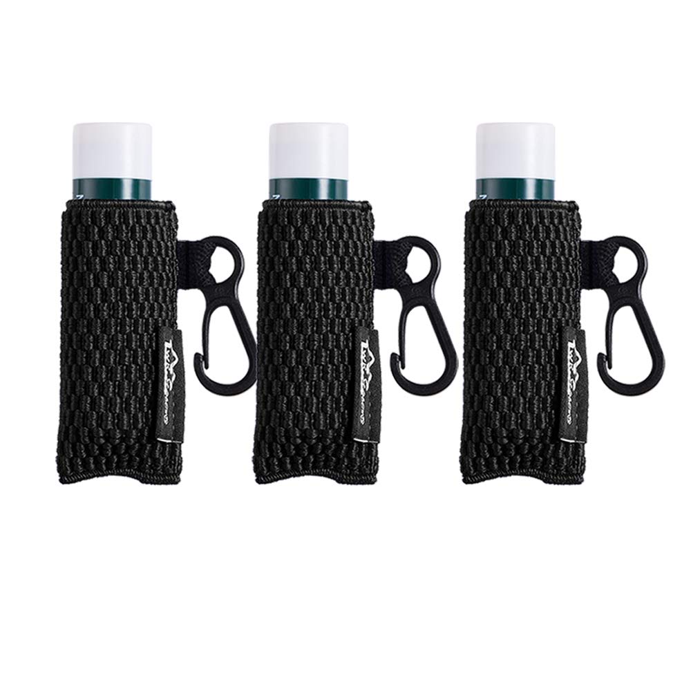 WK IEASON Lip Balm Holder Keychain Single 3pcs Clip on Chapstick Sleeves Holder Pouch Tight-Knit Elastic Lipstick Sleeve (Blackx3) — image 1