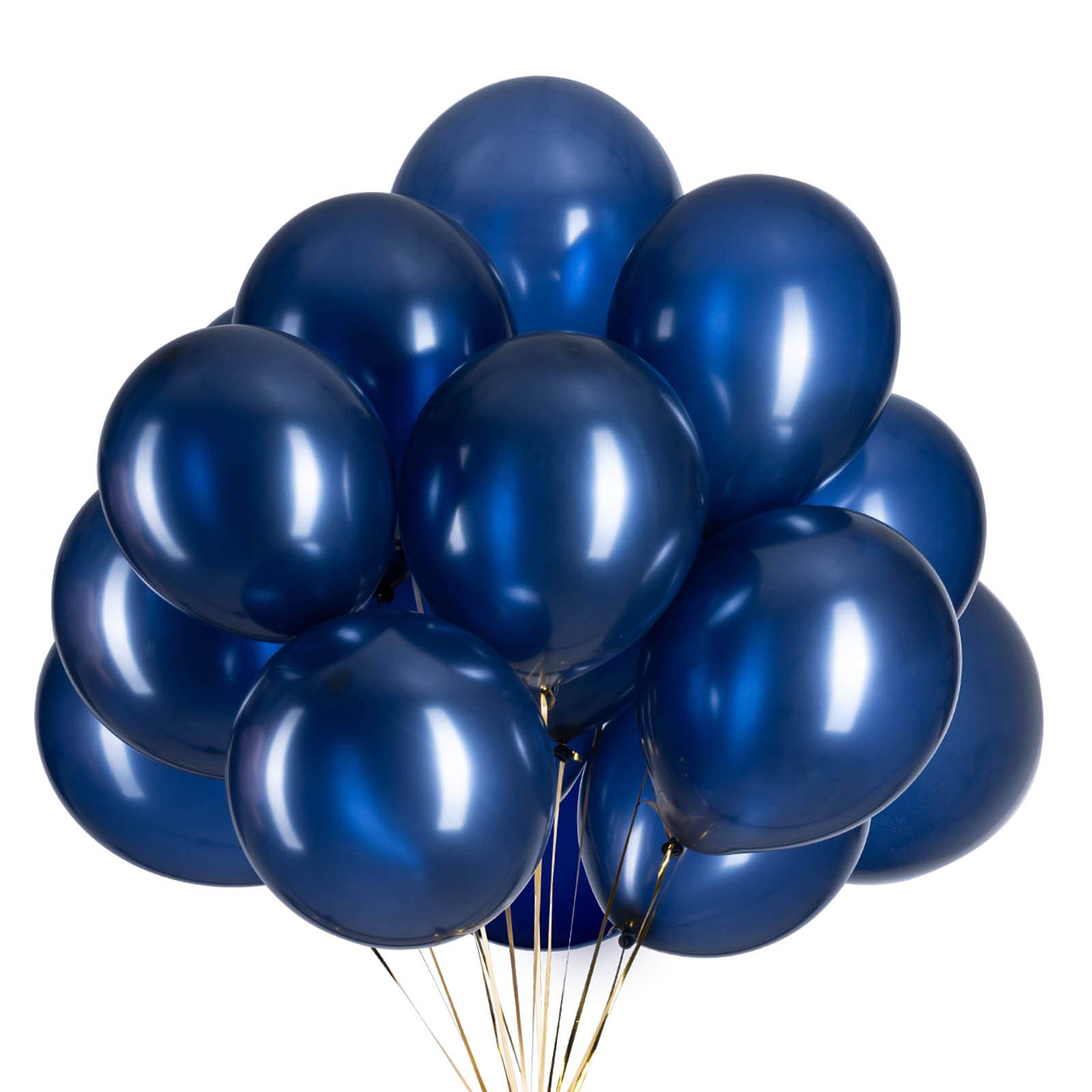 12 Inch Navy Balloons Helium Navy Blue Latex Balloons for Birthday Party Decorations Supplies Pack of 50