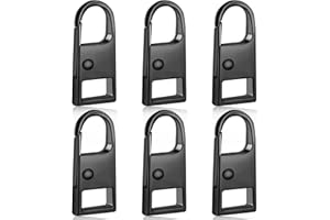 Deoward Zipper Pull - 6 PCS Replacement Metal Handle Mend Fixer Tab for Luggage, Suitcases, Backpacks, Jackets, Purses, Handbags (Small Size Style)