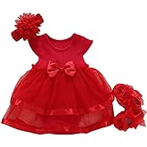 Niyage Baby Girls Clothes Dress Flowers Romper Sets Infant Tutu Bodysuit Party Outfits