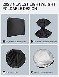 Proadsy Front Windshield Sun Shade Foldable