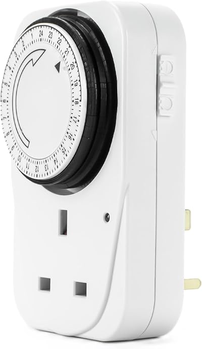 STATUS Timer Switch 24 Hour Segment Timer Light Switch White UK Plug 24HT16