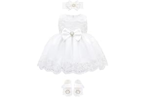 Taffy Baby Girl Christening Baptism Embroidered White Dress Gown 6 Piece Deluxe Set