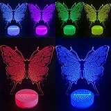 AZALCO 3D Illusion LED Night Lamp Butterfly with Built in Battery