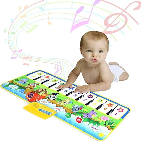 Amazon 2歳の女の子向けギフト ピアノ音楽マット 幼児用 フロアキーボード ピアノプレイマット ダンスマット 赤ちゃん 女の子 男の子 おもちゃ 1 3歳 女の子 男の子 誕生日 クリスマス クリスマスプレゼント 子供向けギフト グリーン ピアノ 鍵盤楽器 おもちゃ