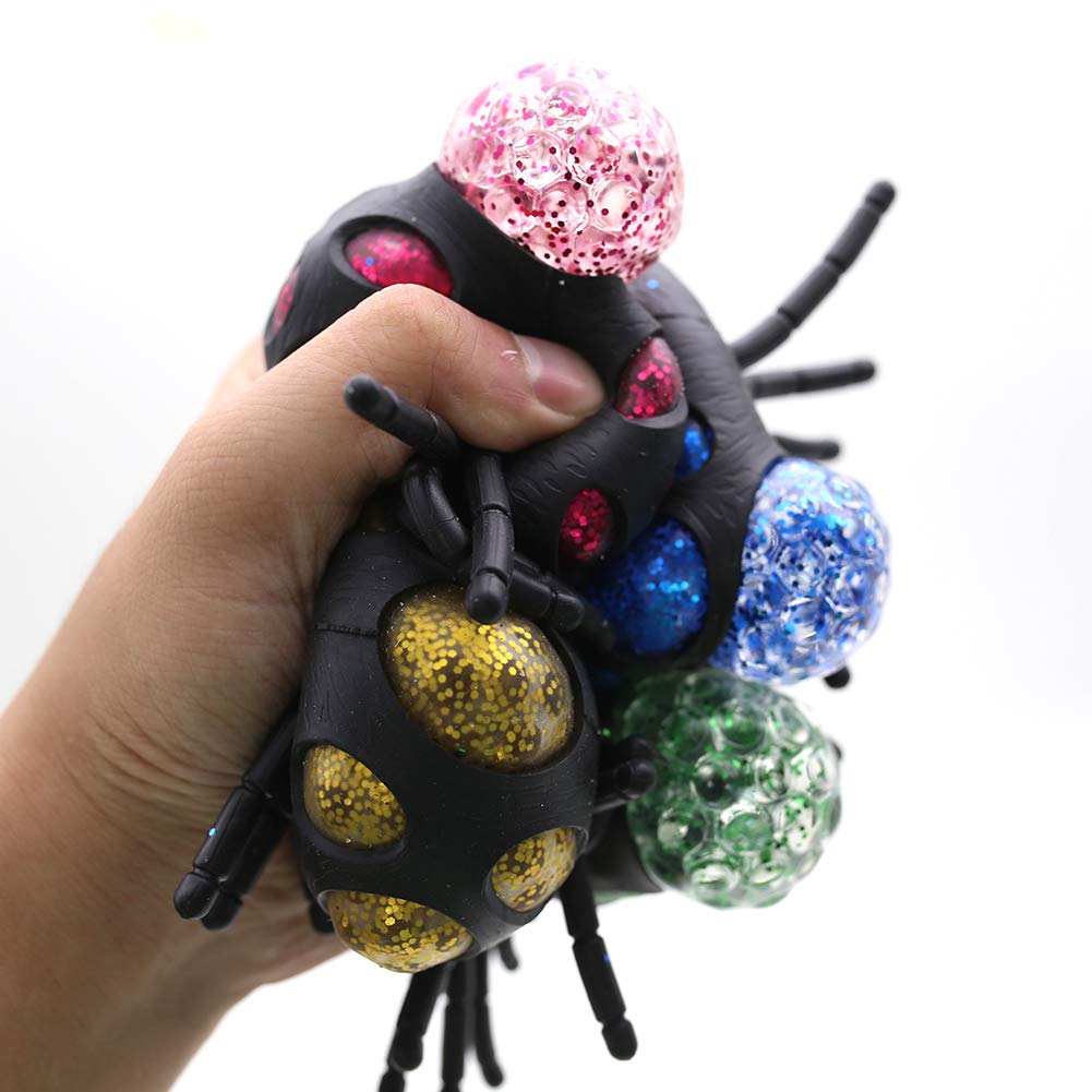 POPLAY Squishy Ball/Vent Toys/Slime Stress Ball/Anti Stress Toys,Spider Ball,4 PCS