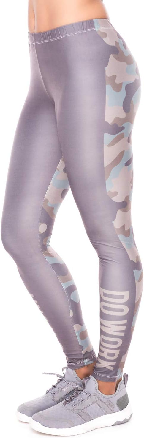 Abyelike Women’s Digital Printed Leggings Soft Basic Solid Patterned Stretchy Workout Yoga Pants