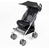Maclaren Major Elite Disability Pushchair &amp; Accessory Bundle * Special Needs Stroller for Older Children up to 110 lbs (50kg) * Umbrella Fold * Stroller &amp; 7 Key Accessories in One Box (Black)