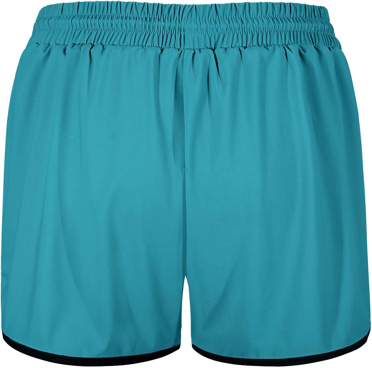 Fulbelle Womens Double Layer Drawstring Elastic Waist Athletic Shorts with Pockets: Clothing