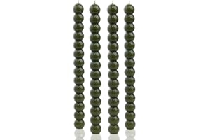MAITREYA Olive Green Spiral Taper Candles-Set of 4 for Decoration Weddings Party Church-Unscented Dripless Candles,10inch(Olive-D)