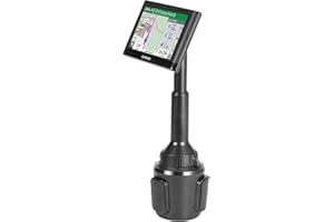 1Zero Solid GPS Cup Holder Mount for Garmin [Adjustable Arm], Replacement Car Truck Cupholder Ball Mount Compatible with Garmin Nuvi Drivesmart RV Dezl Drive Zumo Driveassist DriveLuxe Navigator