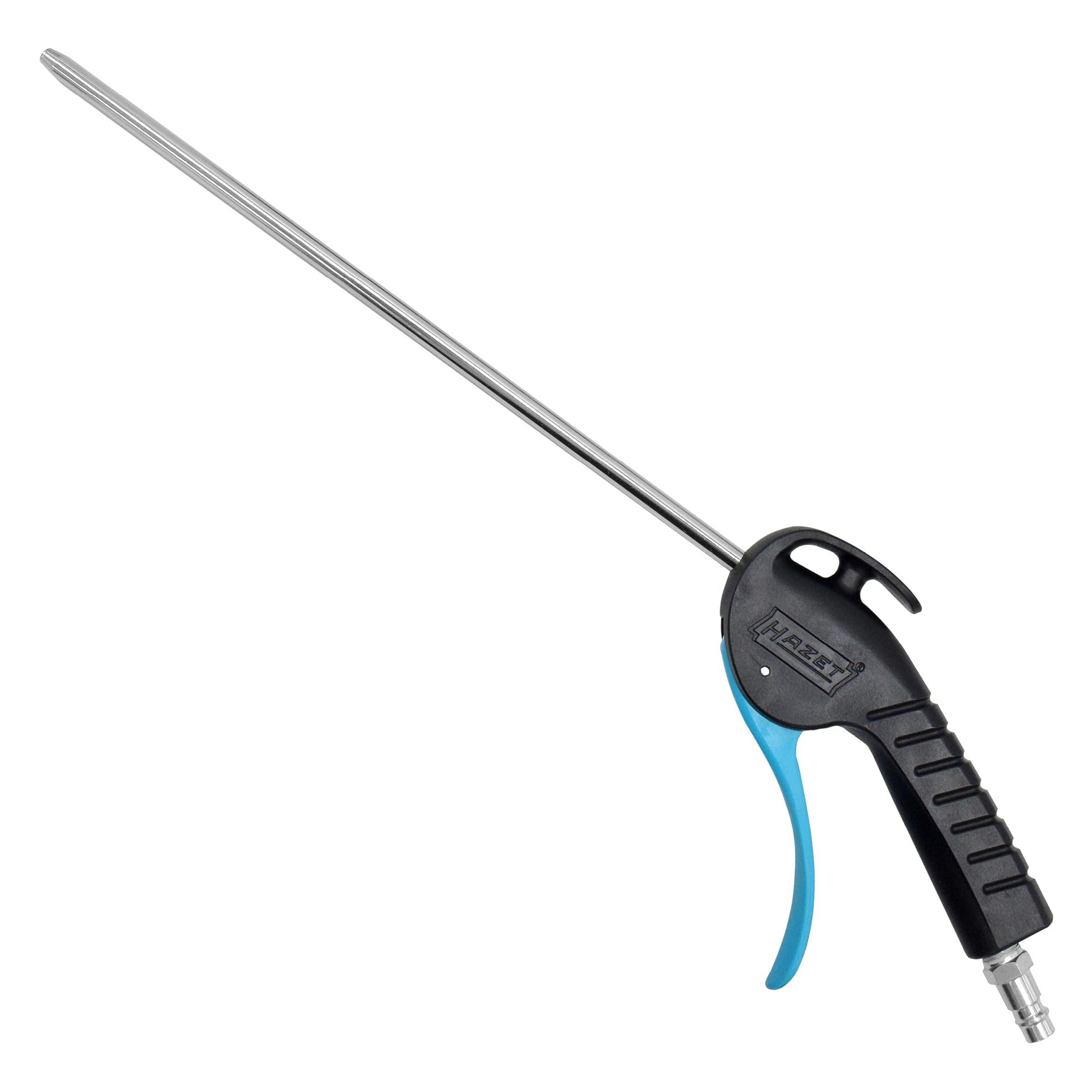 HAZET Blow Gun 9040P-2 I 280 mm Straight, Long Nozzle, 6 Bar Operating Pressure with Ergonomic Handle I for Quick Removal of Chips or Other Foreign Bodies