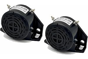 BAIEASY Truck Back-up Alarm, 2Pcs of Waterproof Industrial Heavy-Duty 110dB 12V/24V Backup Beepers: Reliable Car Reverse Horns for Enhanced Safety