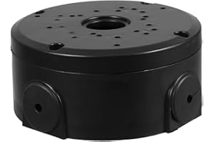 SHINEOFI Waterproof Camera Junction Box and Outdoor Junction Box Base for Security Cameras, Black Concealed Power Cable Organ