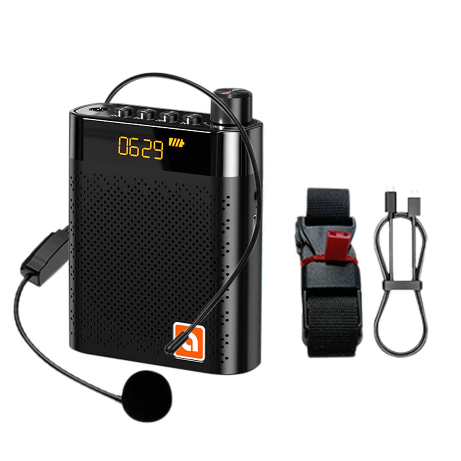 TBEONE Portable Voice Amplifier, K6 Voice Amplifier with Adjustable Headset Microphone Bluetooth Voi
