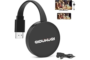QIDUHUQI Miracast Dongle,Wireless HDMI Display Dongle Adapter, Screen Mirroring Adapter for i-Phone, i-Pad, Android, Tablet, Laptop, Window to HDTV/Monitor/Projector, Compatible Miracast, Air Play, DLNA
