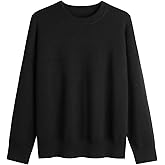 IMTRASO Oversized Classic Crew Neck Pullover Sweater Soft Basic Knit Long Sleeve Casual Wear Trendy Outfits for Women 