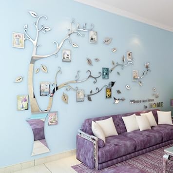 Rainbow Fox 3d Familia Foto Marco Arbol Pegatinas De Pared