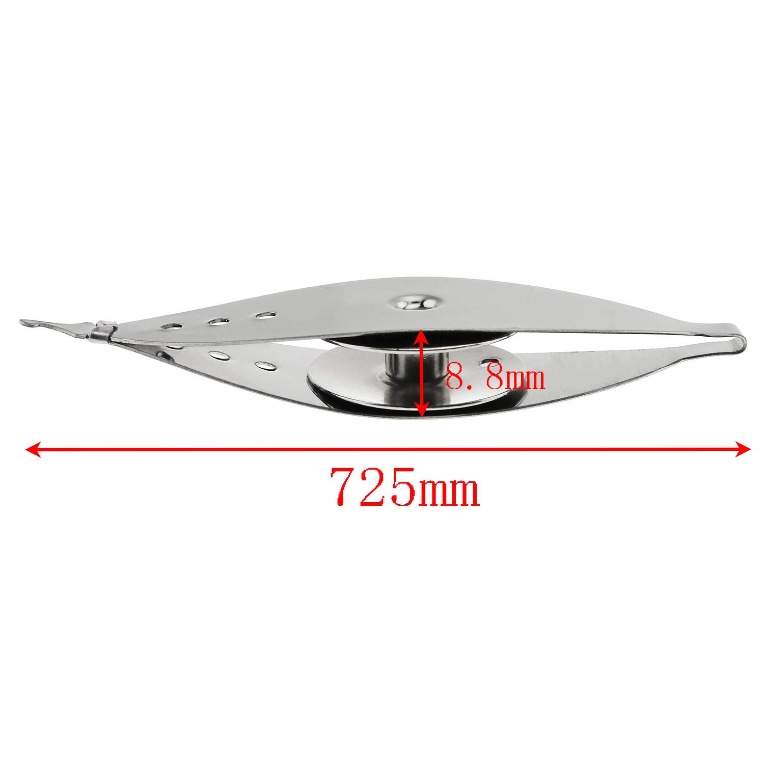 E-outstanding Metal Shuttle 2PCS Silver Metal Needle Tattings