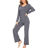 GYS Viscose from Bamboo Women's Pajama Sets Super Soft Long Sleeve Sleepwear Comfy Winter Pjs Sets S-4X