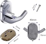 BOOKARROW Double Robe Hook Chrome Wall Mount Heavy Duty Towel Hanger 7113 view 5