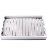 Oirlv Velvet Stackable Jewelry Trays Necklace Display organizer Storage Tray(13 Grids Necklace)