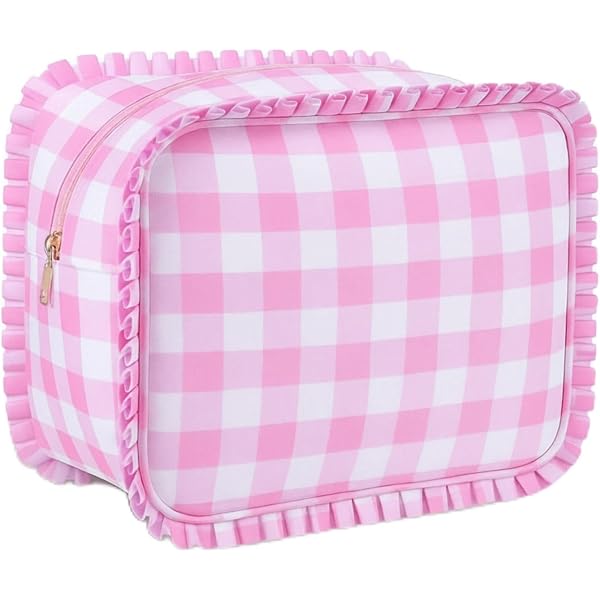Amazon.com: Portable Makeup Bag Travel Cosmetic Case, Polka Dots White Hot  Pink Zipper Pouch Cosmetic Bag with Handle Toiletry Bag for Women Girls :  Beauty & Personal Care
