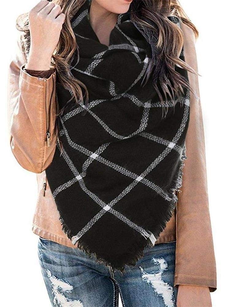 Women's Plaid Blanket Scarf Oversized Winter Scarfs Tartan Lightweight Warm Soft Cape Shawl Wrap Women's Plaid Blanket Scarf Oversized Winter Scarfs Tartan Lightweight Warm Soft Cape Shawl Wrap