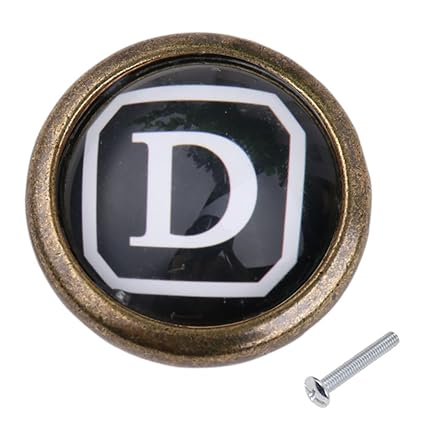 ShoppingLane Vintage Cabinet Door Drawer Bin Dresser Handle Pull Knob Hardware Letter D