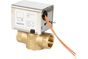 Kazeffi Motorized Zone Valve, 2 way,NPT 1", Normally Closed,2 wire control 24 VAC