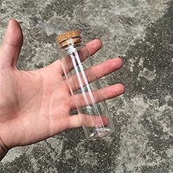 TAI DIAN 90ml Glass Bottles with Cork 37x120x27mm