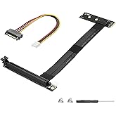 CERRXIAN M.2 NGFF to PCI-e 16x Graphics Riser Card,90 Degree Right M.2 NGFF Key to PCI-Express 16X Extension Cable