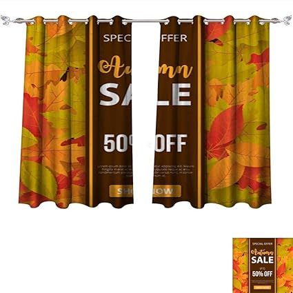 Amazon Com Window Curtain Fabric Autumn Sale Background With