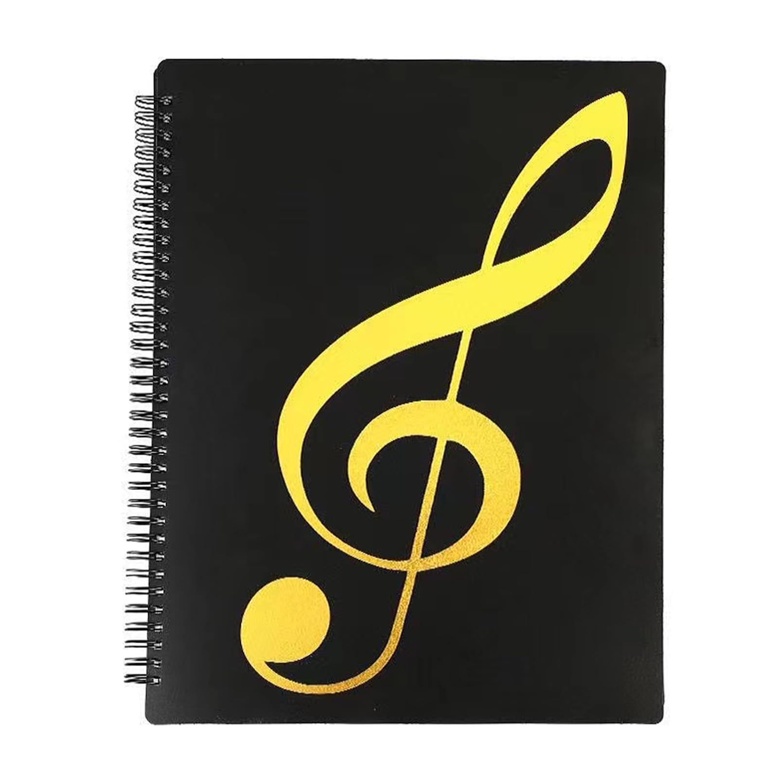 MUROAD A4 Sheet Music Folder, Sheet Music Holder Allow Annotations, Eliminate Glare, 60 Pages Spiral Sheet Music Binder Organizer, Sheet Music Storage
