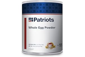 4Patriots Whole Eggs #10 Can: Freeze-Dried Survival Eggs Designed to Last 10 Years, 72 Servings