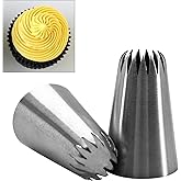 Large Icing Piping Tips 6B Cake Cupcake Decorating Tip Set star tip for Piping (2pck)