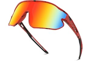 WANWAN Youth Sunglasses, Kids Baseball Sun Glasses for Boys Girls Age 8-12, UV400 Sports Cycling Softball