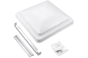 Sporthfish RV Vent Cover 14" Roof Vent Lid for Universal RV, Trailer, Camper, Motorhome Roof Replacement Ceiling Vent Covers, Plastic Square Skylight Cover Liftable, 1 Pack White