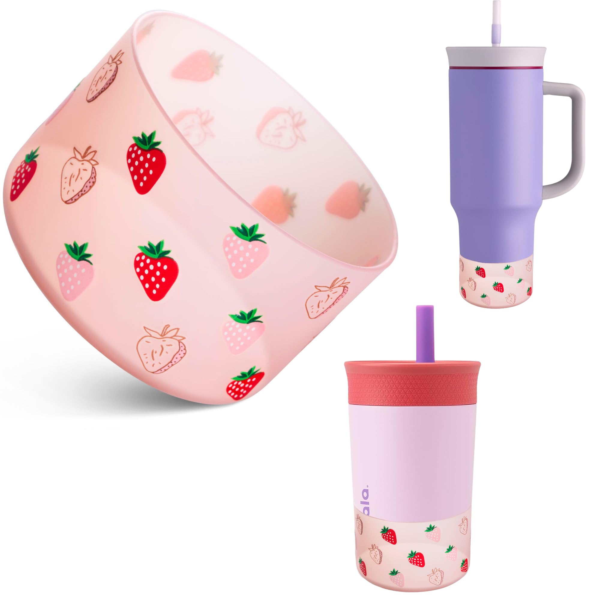 Photo 1 of Silicone Boot for Owala 12 OZ Tumbler, Boots for Owala 40 OZ Cup Accessories, Protective Sleeve for Owala 12OZ Water Bottle Cups Bumper, Anti-Slip Protector for Bottom of Cup (Clear Peach Pink)