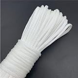 qixiang 30M White Nylon Rope 6MM Solid Braided Cord for Camping Garden view 4