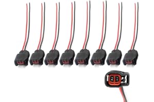 DSKOIPH 8 Pcs Fuel Injector Connector Pigtail Wire EV6 EV14 USCAR Fit for Dodge LS2 LS3 GM Ford