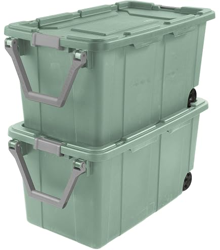 Amazon.com - Storage Bin 40 Gallon 160 Qt Wheeled Industrial Tote