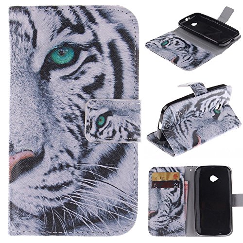 Moto E 2 Case Motorola Moto E2 Kickstand Case,Bat King Tribe Mighty Tiger Pattern Premium Leather Wallet Flip Kicstand Case Cover With Magnetic Closure For Motorola Moto E2 XT1511