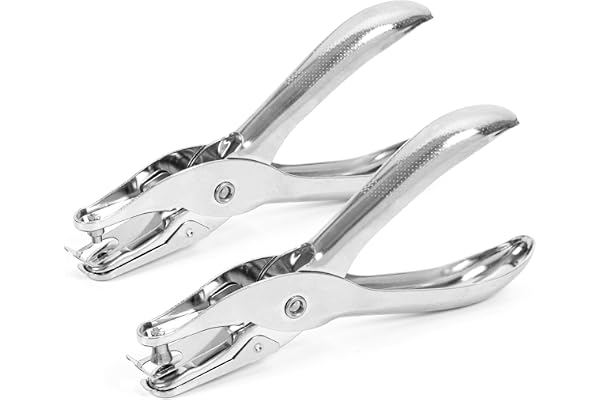 2 Pcs 1/4 and 1/8 Inch Circular Holes Handheld Hole Punch, Single Hole Punch Hole Puncher for Crafts DIY Craft Labels and Gre
