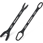 DURATECH Universal Wrench Set, SAE &amp; Metric, 1/4&rdquo;-1&rdquo;&amp; 6 mm-25 mm | 38 Sizes in 2 Piece, Multi Size Wrench, Electrophoretic Polished, Corrosion Resistance, More Torque, for Home and Car Repair