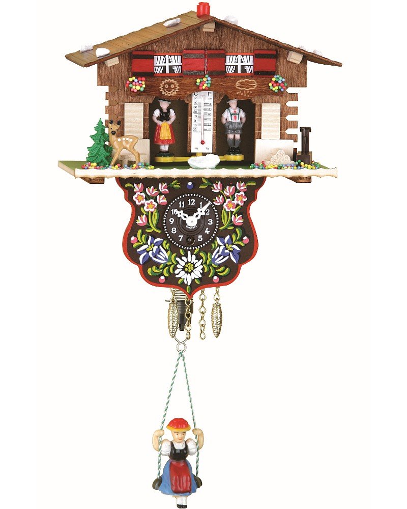 Trenkle Black Forest Clock Swiss House Weather House TU 807 S