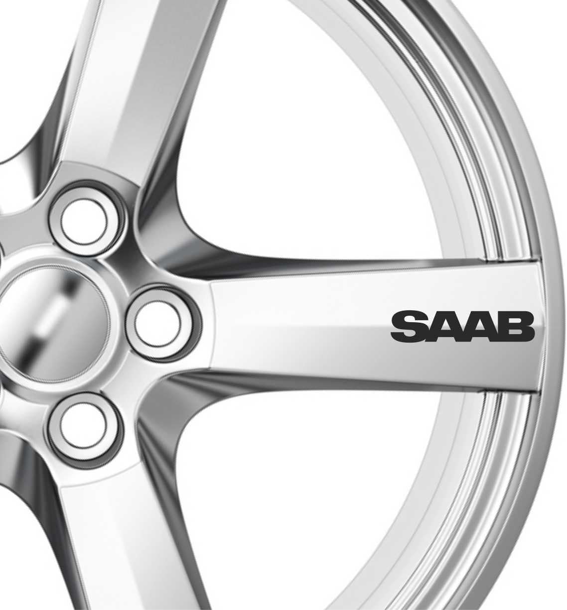 8 x Saab Alloy Wheels Decals Stickers Adhesives Car Sticker