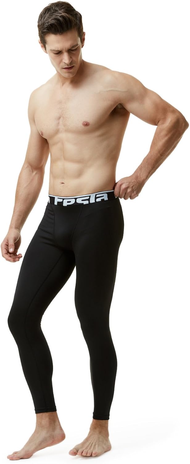 TSLA Men's Thermal Compression Pants, Athletic Sports Leggings & Running Tights, Wintergear Base Layer Bottoms : Clothing