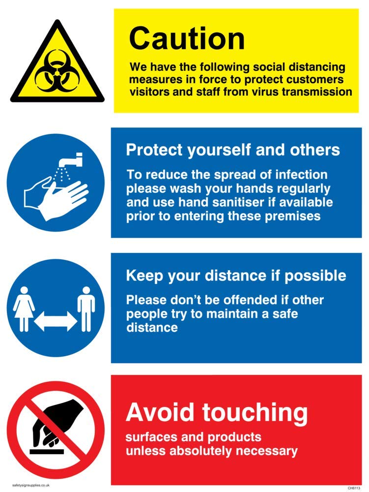Social distancing measures for retail and business