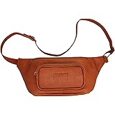 INTI REPUBLIC Classic Leather Fanny Pack | Handcrafted, Durable & Stylish | Adjustable Waist/Belt Bag for Travel, Festivals, or Daily Use (Cognac Brown)